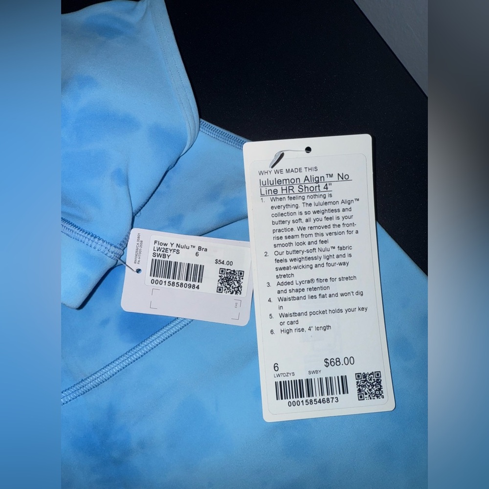 Lululemon Smoothie Wash Blueberry Multi Align Short Set - Picture 3 of 6